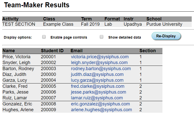 Neater view of your Results