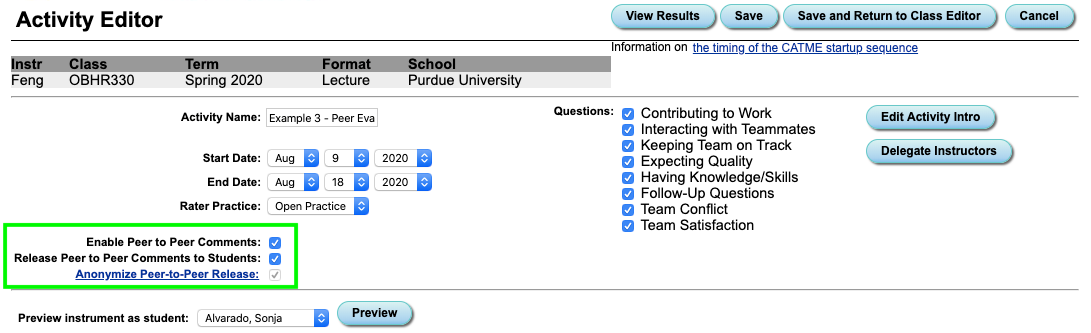 Enable Peer-to-peer Comments After Survey Creation